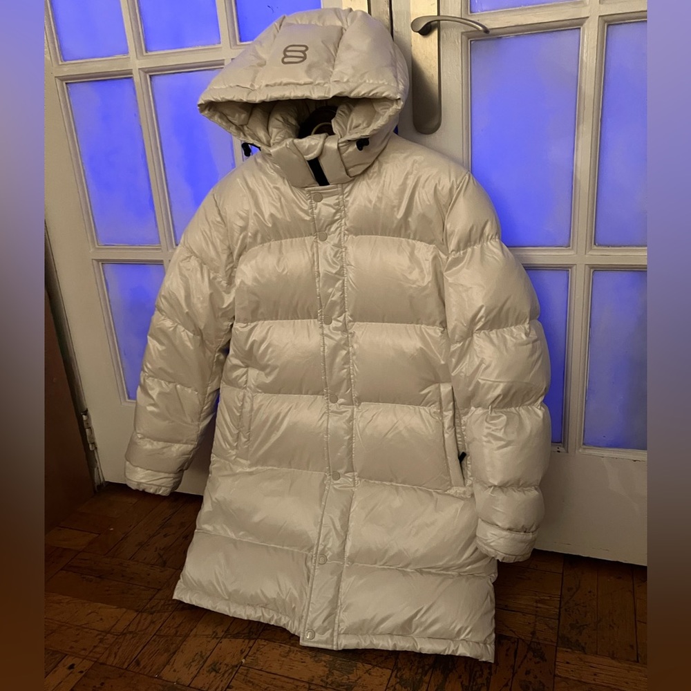 aritzia super puff 3/4 hi gloss